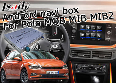 VW Polo MQB MIB MIB2 6.5 및 8인치용 GPS Android 탐색 비디오 인터페이스 캐스트 화면 Google 앱