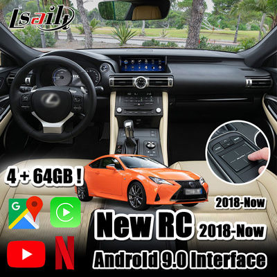 PX6 RK3399 Android Auto, NetFlix, YouTube RC200t RC300h가 있는 Lexus 2013-2021 RC용 CarPlay/Android 인터페이스