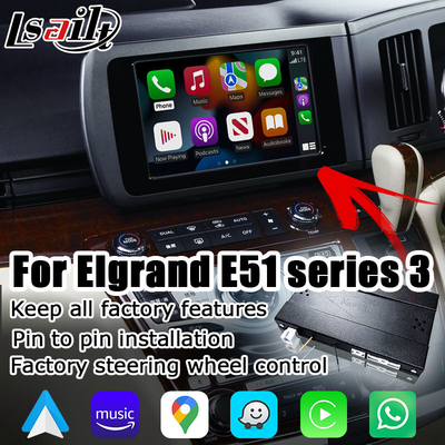 닛산 Elgrand E51 Series3 일본 Spec을 위한 Lsailt 무선 Carplay 안드로이드 자동 공용영역