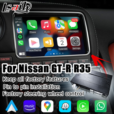 닛산 GT-R GTR R35 DBA 12-16 IT08 08IT용 무선 안드로이드 자동 Carplay 인터페이스 일본 사양 포함