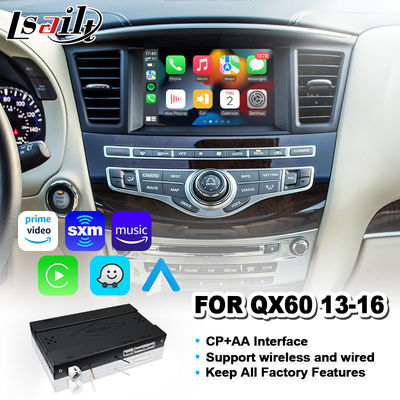 Infiniti QX60 2013-2016년을 위한 Lsailt 무선 Carplay 안드로이드 자동 공용영역