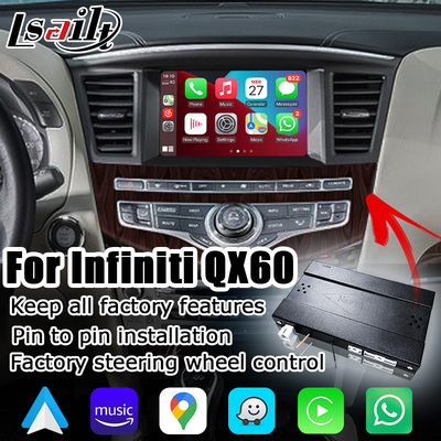 인피니티 JX35 QX60 무선 카플레이 안드로이드 오토 인터페이스 비손상 업그레이드 솔루션