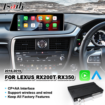 Lexus RX350 RX200T RX 350 마우스 제어 2016-2019용 무선 안드로이드 오토 카플레이 인터페이스