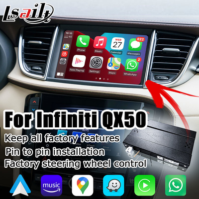 인피니티 QX50 2018 OEM 업그레이드를 위한 무선 카플레이 안드로이드 오토 미디어 박스