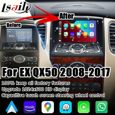 인피니티 QX50 EX35 EX25 EX30d EX37 HD 스크린 무선 전신 카플레이 안드로이드 오토 업그레이드