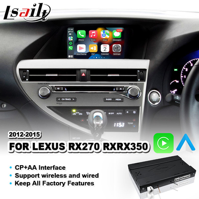 렉서스 RX 270 350 450h Ｆ 스포츠 AL10 2012-2015를 위한 라이사이트 무선 전신 카플레이 안드로이드 오토 인터페이스