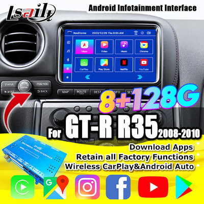 무선 카플레이 인터페이스/GT-R GTR R35 2008-2010 JDM 모델용 안드로이드 인포테인먼트 모듈