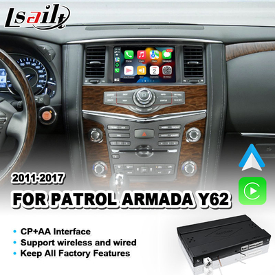 2011-2017 Nissan Patrol Y62용 무선 카플레이 안드로이드 자동 인터페이스