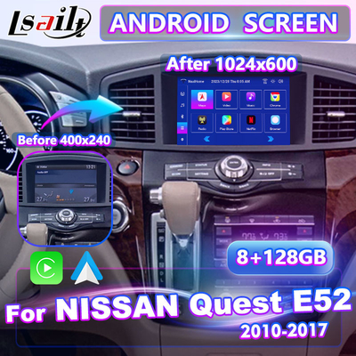 Lsailt 8 인치 안드로이드 멀티미디어 카플레이 인터페이스 스크린 2011-2017 닛산 퀘스트 E52