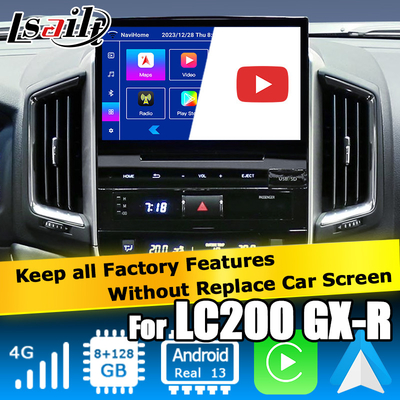 자동차 안드로이드 13 네비게이션 박스 토요타 LC200 GXR 후지쓰 단위 카플레이 와지 유튜브 후면 etc