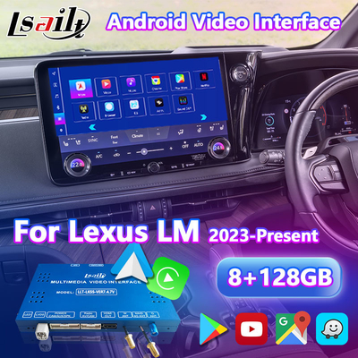 Lsailt 안드로이드 카플레이 멀티미디어 비디오 인터페이스 2023-현재 렉서스 LM LM350h LM500h