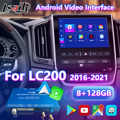 Lsailt 안드로이드 멀티미디어 비디오 인터페이스 (Toyota Land Cruiser 200 LC200 VX VXR VX-R 2016-2021용)