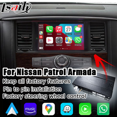 Nissan Patrol Armada Y62 2011-2017 안드로이드 자동 비디오 인터페이스 무선 Carplay