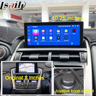 렉서스 안드로이드 스크린 8 코어 쿨컴 멀티미디어 디스플레이 렉서스 NX200T NX300H 2014-2021 지원 조이스틱 회전 노트 제어, 유튜브, 구글 플레이, 카플레이