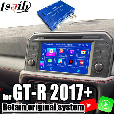 닛산 멀티미디어 인터페이스 GT-R 2017+통합 무선 CarPlay, YouTube, NetFlix,Android Auto용 OEM Android 업그레이드