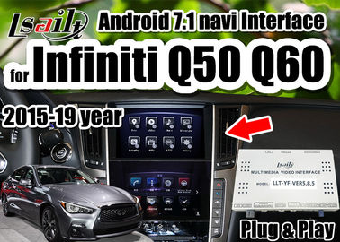 Android 7.1 멀티미디어 비디오 인터페이스는 Infiniti 2015-2019 Q50 Q60용 무선 carpaly/Android 자동 지원