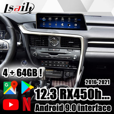 Lsailt CarPlay/Android 비디오 인터페이스에는 NetFlix, YouTube, Waze, Lexus 2013-2021 RX450h RX350용 Google 지도 포함