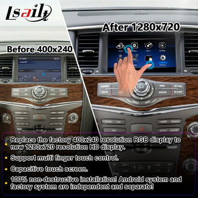 무선 안드로이드 자동 Carplay와 닛산 순찰 Y62 2011-2017에 대한 Lsailt 자동차 멀티미디어 화면