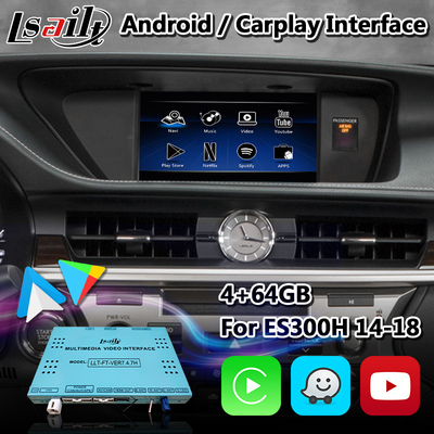 Lexus ES350 ES300H ES250용 Lsailt Wireless Apple Carplay 및 Android Auto Multimeida 인터페이스