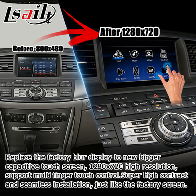 Infiniti M35 M45 Nissan Fuga HD 멀티 핑거 터치 스크린 업그레이드 carplay android 자동 비디오 인터페이스