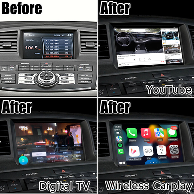 Infiniti M35 M45 Nissan Fuga HD 멀티 핑거 터치 스크린 업그레이드 carplay android 자동 비디오 인터페이스