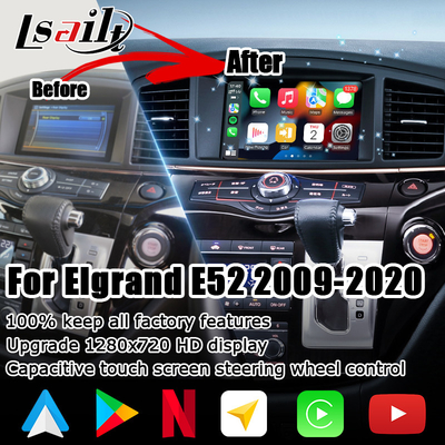 Nissan Elgrand E52 HD muti 손가락 터치 HD 화면 업그레이드 무선 carplay android auto
