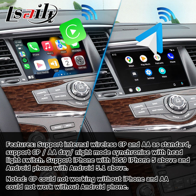 Nissan Patrol Y62 2010-2016 android auto carplay youtube 비디오 인터페이스로 터치 스크린 업그레이드