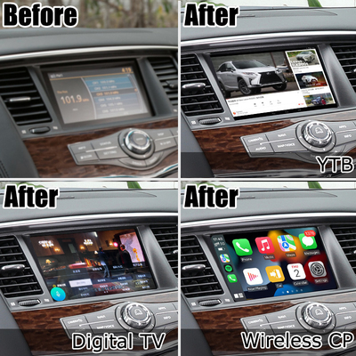 Nissan Patrol Y62 2010-2016 android auto carplay youtube 비디오 인터페이스로 터치 스크린 업그레이드