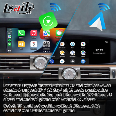 Lexus LS600h LS460 2012-2017 용 무선 carplay 업그레이드 12 디스플레이 Lsailt의 안드로이드 자동 화면 미러링