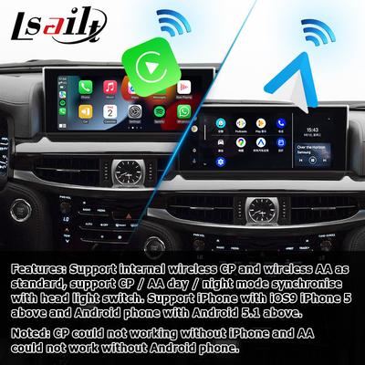 Lexus LX570 LX450d 무선 carplay 안드로이드 자동 멀티미디어 인터페이스 스크린 미러링 Lsailt