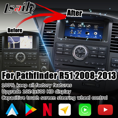 Nissan Pathfinder IT08 R51 HD 화면 업그레이드 무선 carplay 안드로이드 자동 탐색 상자