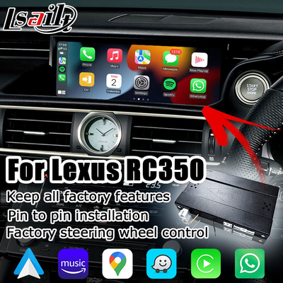 렉서스 RC RC350 RCF RC200t RC300h RC300 안드로이드 오토를 위한 무선 카플레이