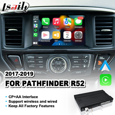 2017-2019 Nissan Pathfinder R52용 자동차 통합 무선 안드로이드 오토 카플레이 인터페이스