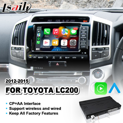 땅 크루저 200 V8 LC200 2012-2015를 위한 토요타 무선 전신 카플레이 안드로이드 오토 인터페이스
