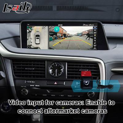 RX450H 2016-2022 RX350용 Lexus CarPlay 인터페이스 무선 Android 자동 지원, 카메라