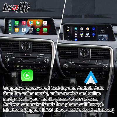 RX450H 2016-2022 RX350용 Lexus CarPlay 인터페이스 무선 Android 자동 지원, 카메라