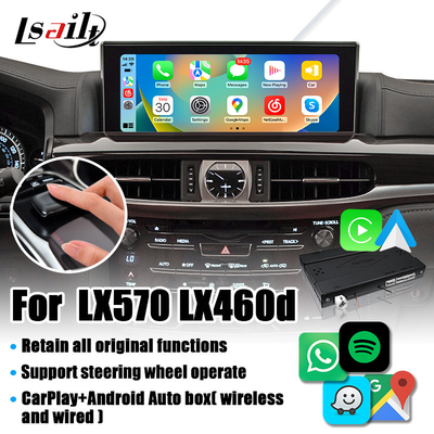 Lexus LX LX570 LX460d 2017-2022 Revese 카메라 비디오 인터페이스용 무선 CarPlay 디코더
