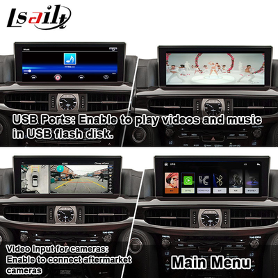 Lexus LX LX570 LX460d 2017-2022 Revese 카메라 비디오 인터페이스용 무선 CarPlay 디코더