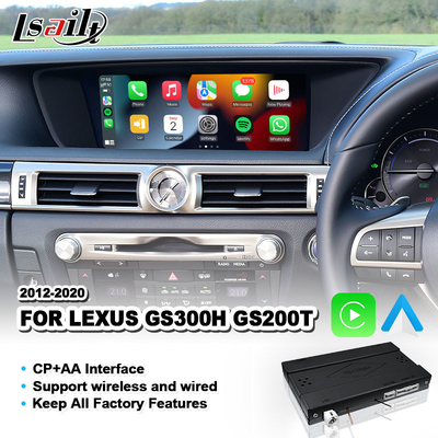 Lexus GS300h GS200t GS350 GS450h GSF GS L10 2016-2020용 무선 안드로이드 오토 카플레이 인터페이스