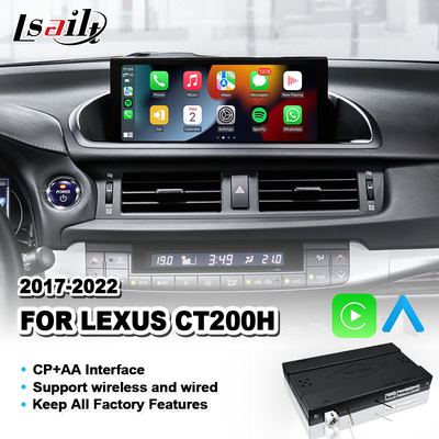 Lexus CT 200h FSport CT 2017-2022용 무선 카플레이 및 안드로이드 자동 인터페이스