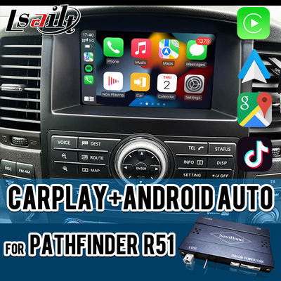 Pathfinder R51 D40 Navara 08IT용 무선 애플 카플레이 인터페이스 (안드로이드 오토, 블루투스, 와이파이, 유튜브 뮤직 포함)