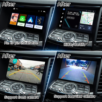 인피니티 QX70 FX50 FX35 FX37 2011-2018 안드로이드 자동 디코더, 핀 투 핀 설치