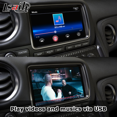 무선 CarPlay 인터페이스 GT-R GTR R35 2011-2017 안드로이드 자동, GPS 내비게이션, 역 카메라 포함