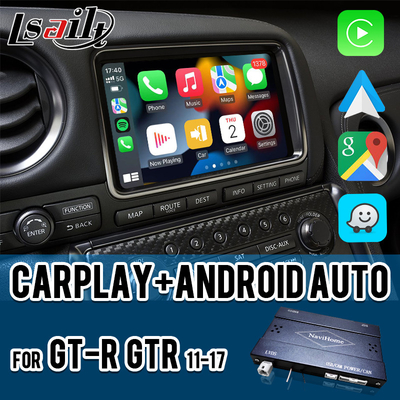 무선 CarPlay 인터페이스 GT-R GTR R35 2011-2017 안드로이드 자동, GPS 내비게이션, 역 카메라 포함