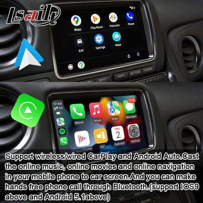 무선 CarPlay 인터페이스 GT-R GTR R35 2011-2017 안드로이드 자동, GPS 내비게이션, 역 카메라 포함