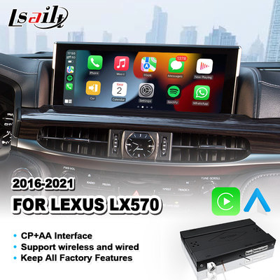 렉서스 LX570 LX 570 LX450D 2016-2021용 무선 안드로이드 오토 카플레이 인터페이스