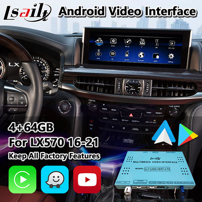 Lsailt 안드로이드 멀티미디어 카플레이 인터페이스 렉서스 LX570 LX450d URJ200 LX 2016-2021