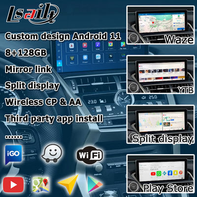 퀄컴 기반 안드로이드 13 8+128GB 렉서스 NX300 NX300h NX200t 안드로이드 카플레이 비디오 인터페이스