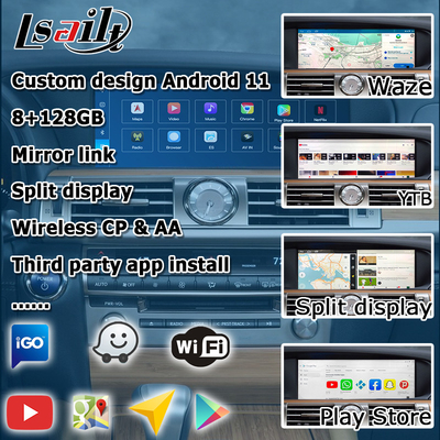 렉서스 LS460L LS600hL 안드로이드 11 카플레이 비디오 인터페이스 기반 퀄컴 8+128GB