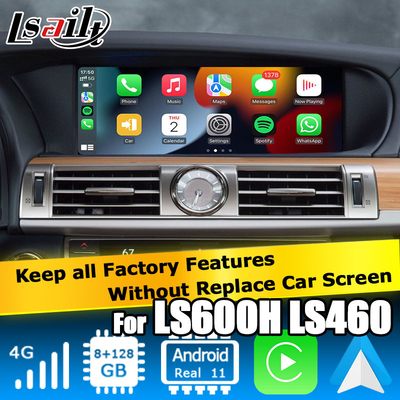 렉서스 LS460L LS600hL 안드로이드 11 카플레이 비디오 인터페이스 기반 퀄컴 8+128GB